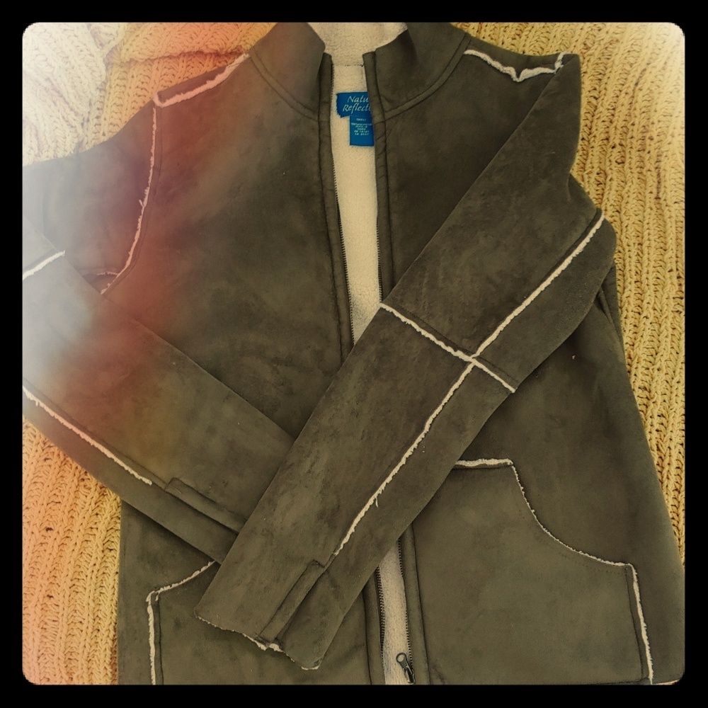 Faux suede jacket